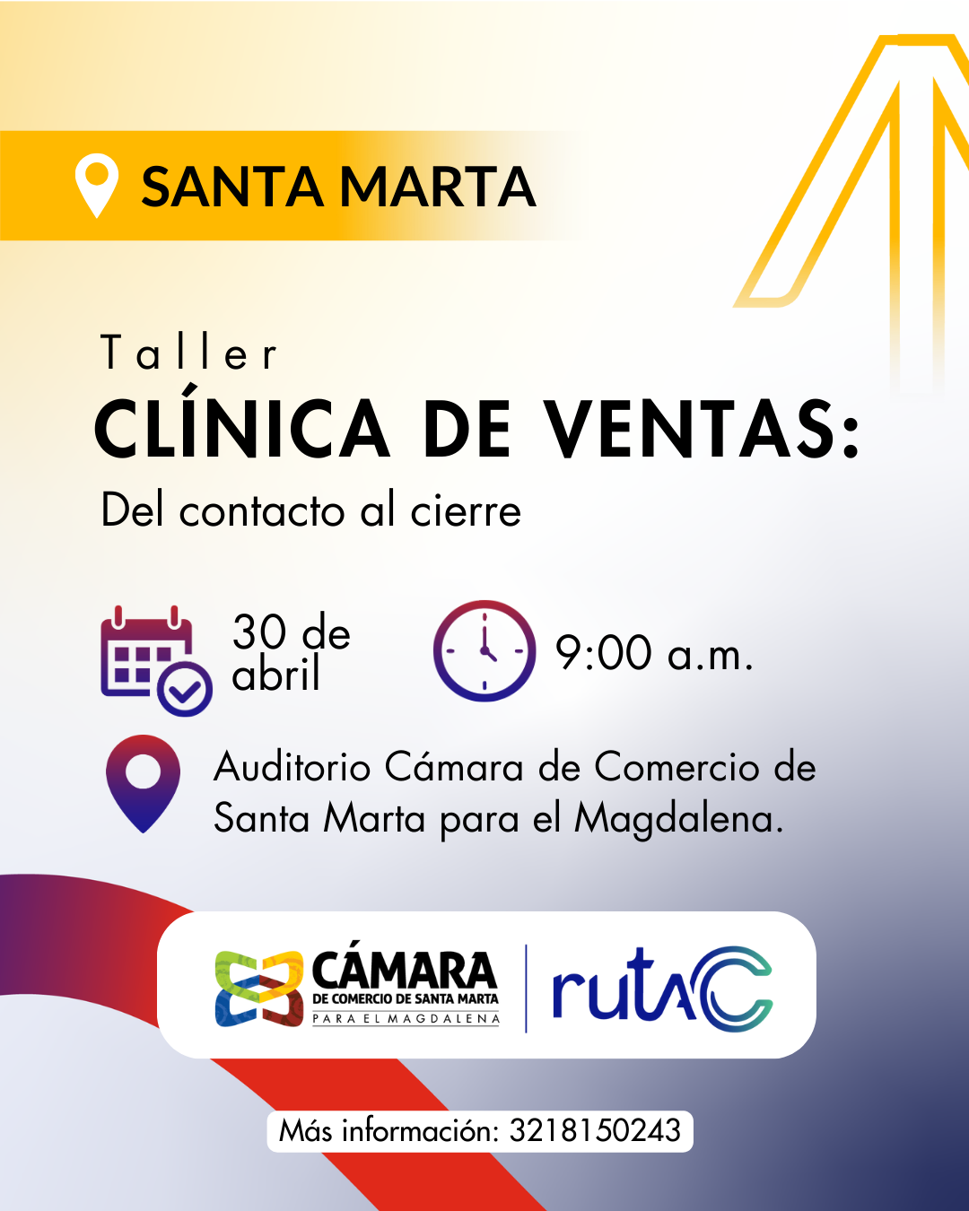 Taller Ruta C | Santa Marta: Clínica De Ventas "Del Contacto Al Cierre"